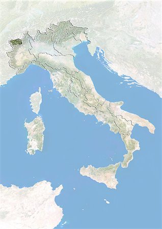 simsearch:872-06160774,k - L'Italie et la région de la vallée d'Aoste, Image Satellite avec effet de relief Photographie de stock - Rights-Managed, Code: 872-06055342
