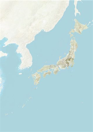 simsearch:872-06160839,k - Japan and the Region of Kanto, Relief Map Fotografie stock - Rights-Managed, Codice: 872-06055407