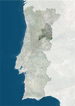 simsearch:872-06160873,k - Portugal and the District of Guarda, True Colour Satellite Image Stock Photo - Rights-Managed, Code: 872-06055518
