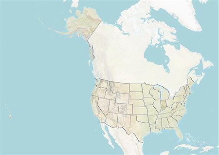 United States and the State of Indiana, Relief Map Foto de stock - Direito Controlado, Número: 872-06055871