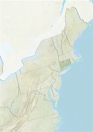 simsearch:872-06161073,k - State of Connecticut and Northeastern United States, Relief Map Stock Photo - Rights-Managed, Code: 872-06055967
