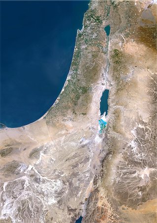 Satellite View of Israel and Surrounding Area Stock Photo - Rights-Managed, Code: 872-06052760