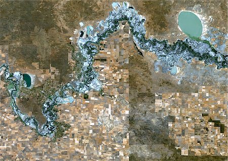 simsearch:872-06052983,k - Satellite View of River Murray, Australia Foto de stock - Con derechos protegidos, Código: 872-06053002