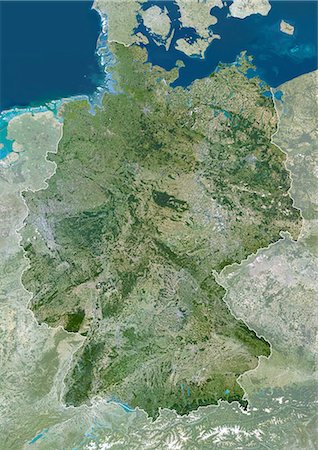 simsearch:872-06053153,k - Satellite View of Germany and Surrounding Area Stock Photo - Rights-Managed, Code: 872-06053984