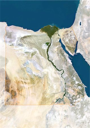 delta - Satellite View of Egypt Stock Photo - Rights-Managed, Code: 872-06053997