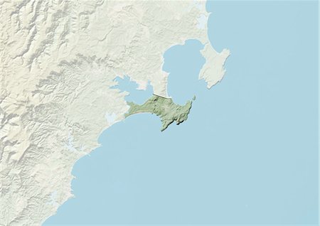 simsearch:872-06054978,k - Reliefkarte des Jervis Bay Territory, Australien. Dieses Bild wurde aus Daten von LANDSAT 5 & 7 Satelliten kombiniert mit Höhendaten erworbenen zusammengestellt. Stockbilder - Lizenzpflichtiges, Bildnummer: 872-06160403