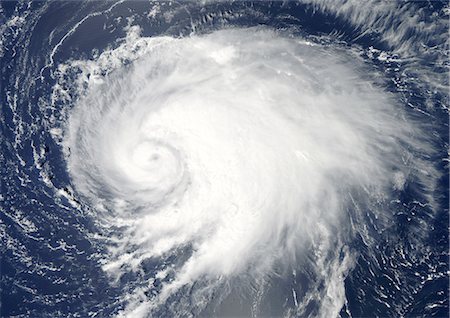 satellite view storm - Satellite view of Hurricane Leslie over the Atlantic Ocean. Image taken on September 5, 2012. Stock Photo - Rights-Managed, Code: 872-08082684