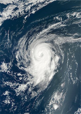 satellite view storm - Satellite view of Hurricane Michael over the Atlantic Ocean. Image taken on September 9, 2012. Stock Photo - Rights-Managed, Code: 872-08082685