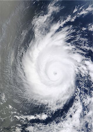 satellite view storm - Satellite view of Hurricane Emilia over the Pacific Ocean. Image taken on July 9, 2012. Stock Photo - Rights-Managed, Code: 872-08082680