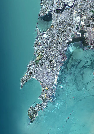 simsearch:872-09185556,k - Color satellite image of Mumbai, India. Image collected on May 03, 2017 by Sentinel-2 satellites. Photographie de stock - Rights-Managed, Code: 872-09185569