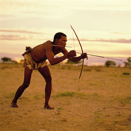 Bushman Hunting Botswana Foto de stock - Con derechos protegidos, Código: 873-06440167