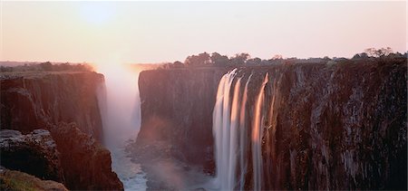 panoramic view of land - Victoria Falls Zambezi River Zimbabwe Stock Photo - Rights-Managed, Code: 873-06440250