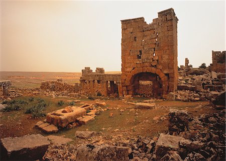 Ruines byzantines de la Syrie de Jerada Photographie de stock - Rights-Managed, Code: 873-06440356