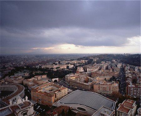 Overview of Rome from St. Peter's Basilica Rome, Italy Stock Photo - Rights-Managed, Code: 873-06440393