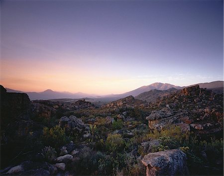 simsearch:873-06440595,k - Aperçu des montagnes Cedarberg et paysage au coucher du soleil en Afrique du Sud Photographie de stock - Rights-Managed, Code: 873-06440409