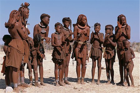 Himba Tribe Clapping Hands Namibia, Africa Stock Photo - Rights-Managed, Code: 873-06440559