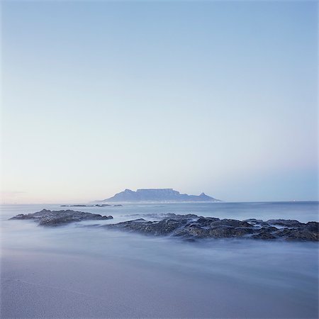 stones sand horizon - Bloubergstrand, Table Mountain In Background, Western Cape, South Africa Stock Photo - Rights-Managed, Code: 873-06440869