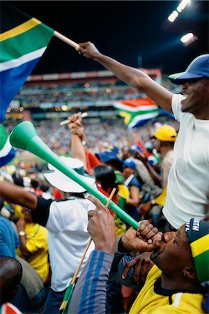 Fans Cheering at a Soccer Match, Ellis Park Stadium, Johannesburg, Gauteng, South Africa Stock Photo - Rights-Managed, Code: 873-06440881