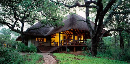 simsearch:873-06440215,k - Hütte in Londolozi Private Game Reserve, Sabi Sands Wildreservat, Mpumalanga, Südafrika Stockbilder - Lizenzpflichtiges, Bildnummer: 873-06440911