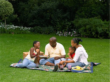 pictures of brothers and sisters black kids - Family Picnic Stock Photo - Rights-Managed, Code: 873-06441227