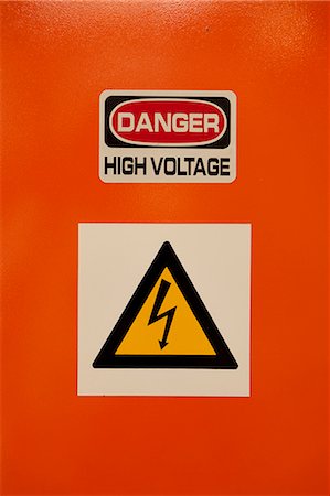 Closeup shot of danger sign Photographie de stock - Rights-Managed, Code: 873-06675235
