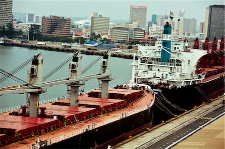 Cargo ships moored, Durban Harbor Photographie de stock - Rights-Managed, Code: 873-06675246