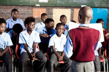 simsearch:6110-06702683,k - African school pupil presenting to his class Stock Photo - Rights-Managed, Code: 873-06675252