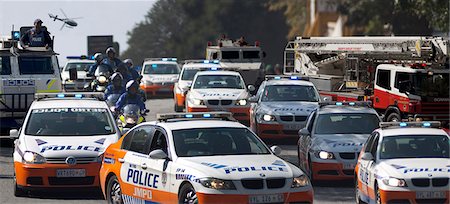 Police-readiness demonstration Johannesburg, Gauteng Photographie de stock - Rights-Managed, Code: 873-07156724