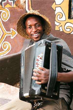 fisarmonica - Basotho Man, Free State Fotografie stock - Rights-Managed, Codice: 873-07156839