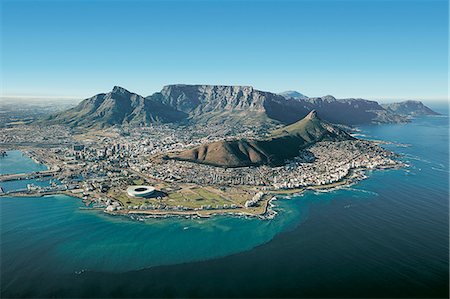 south africa and landscape - Nestling in the curve of Table Mountain. Stock Photo - Rights-Managed, Code: 873-07157145