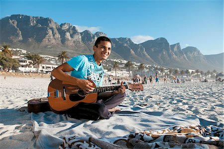 Guitarist, Camps Bay Stock Photo - Rights-Managed, Code: 873-07157164